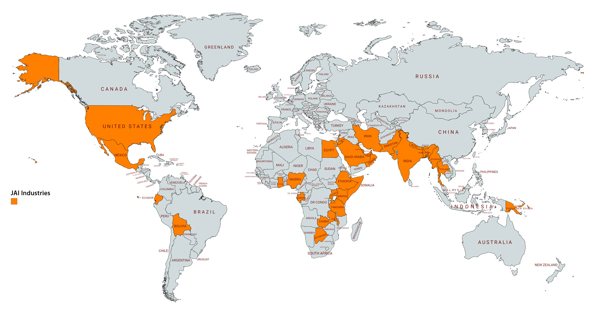 JAI Industries Global Network Map